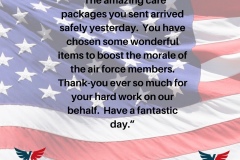 Thank you letter from Air Force